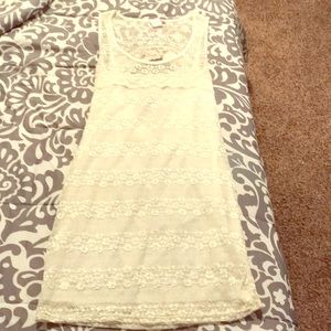 Strapless white bodycon dress